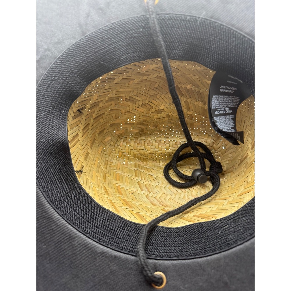 Hurley Straw Fedora Hat Wide Brim Sun Protection Beach Summer Casual Mens Womens - Picture 9 of 13